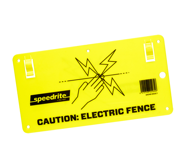 Speedrite electric fence warning Sign