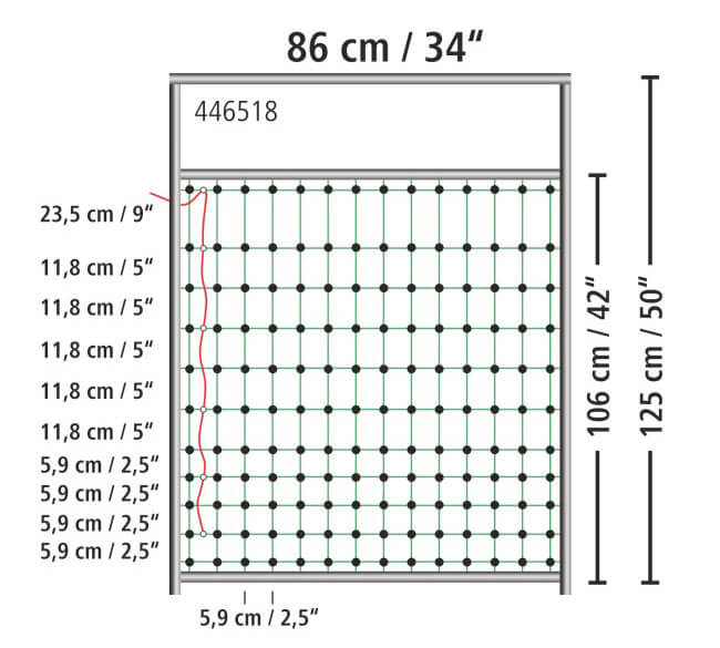 Electric Fence Netting Gate dimensions